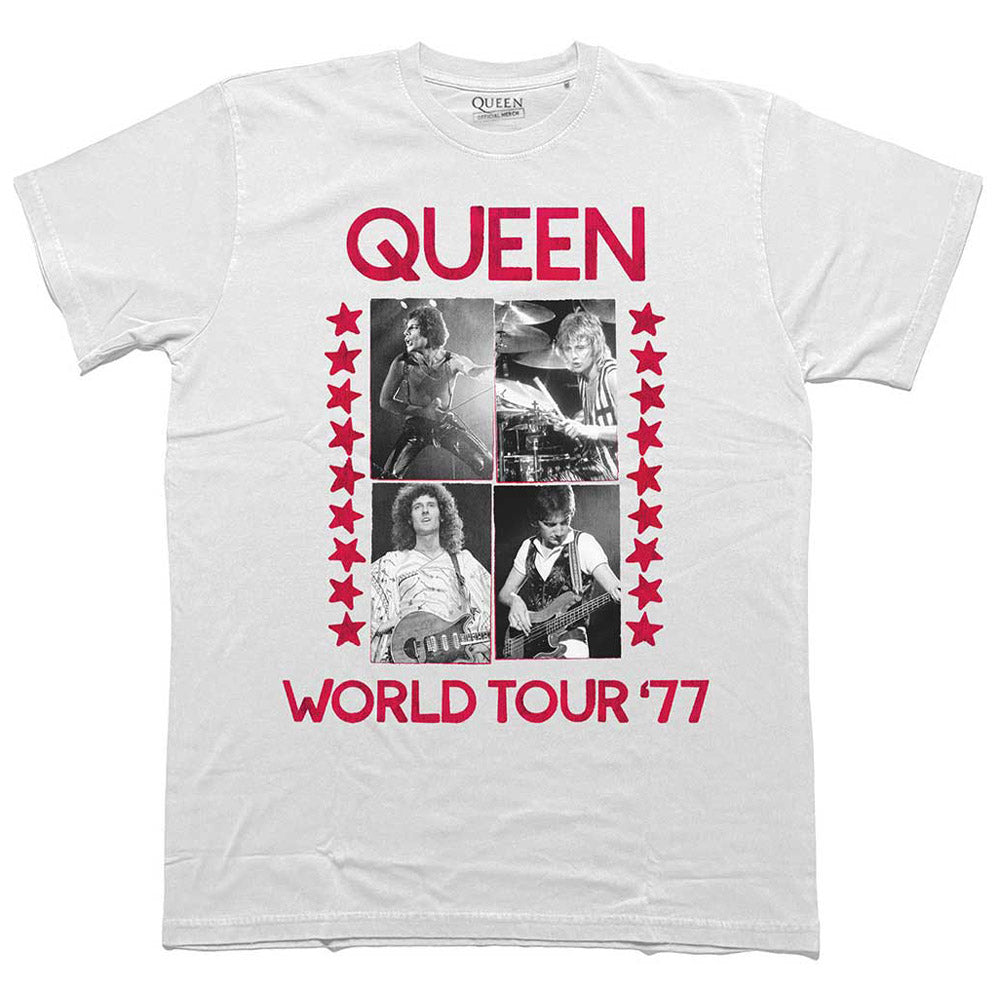 QUEEN クイーン (初来日50周年 ) - World Tour 77 / Tシャツ / メンズ 【公式 / オフィシャル】