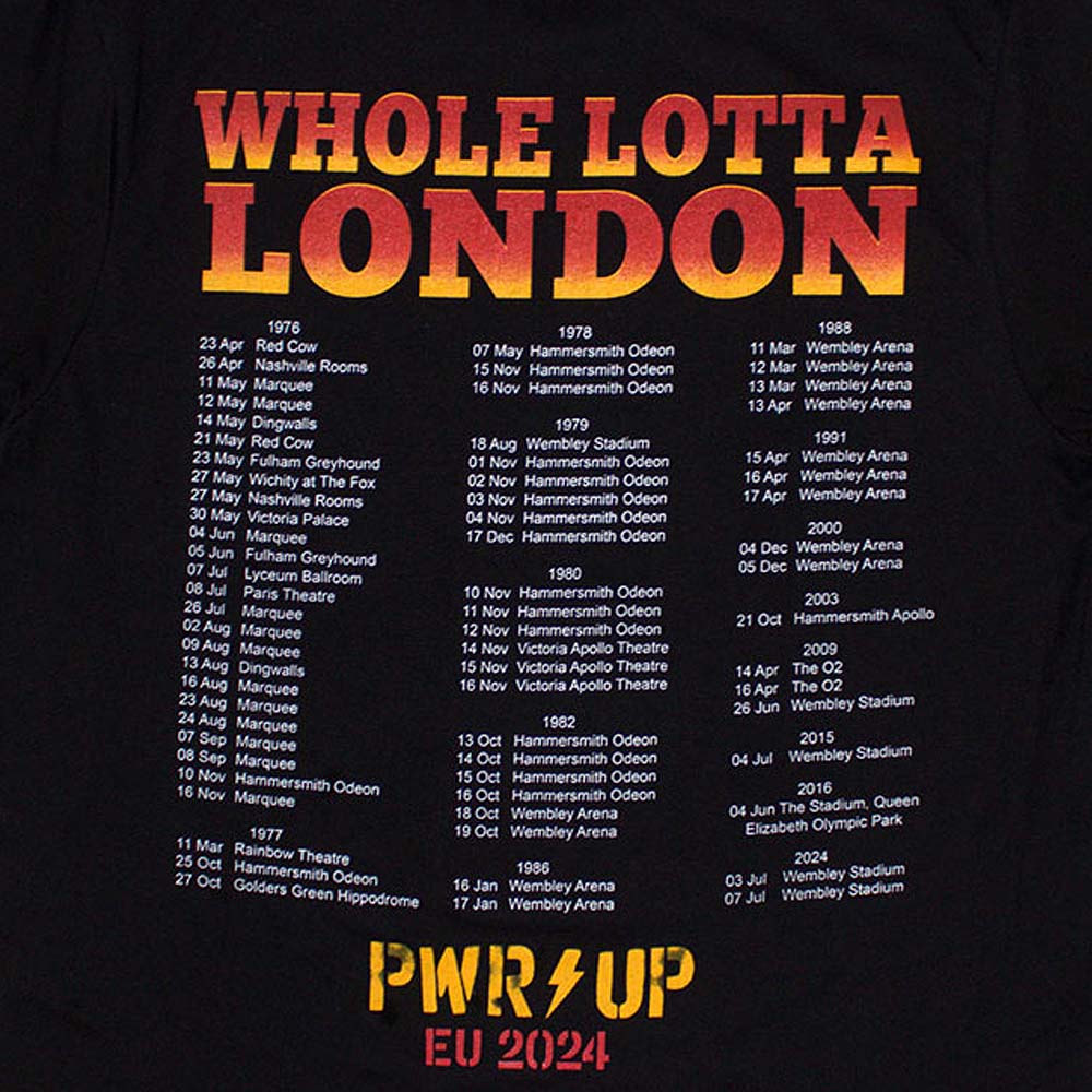 
                  
                    AC/DC エーシーディーシー (Back in Black 45周年 ) - Whole Lotta London PWR-UP EU Tour '24 / バックプリントあり / Tシャツ / メンズ
                  
                