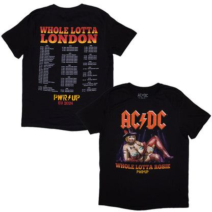 AC/DC エーシーディーシー (Back in Black 45周年 ) - Whole Lotta London PWR-UP EU Tour '24 / バックプリントあり / Tシャツ / メンズ 【公式 / オフィシャル】