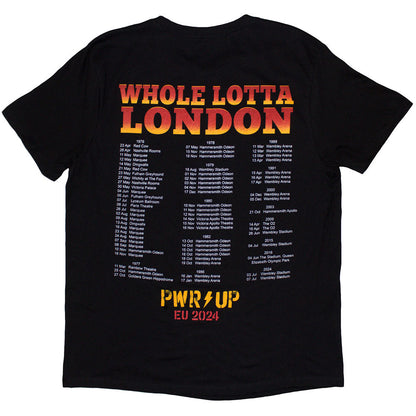 AC/DC エーシーディーシー (Back in Black 45周年 ) - Whole Lotta London PWR-UP EU Tour '24 / バックプリントあり / Tシャツ / メンズ 【公式 / オフィシャル】