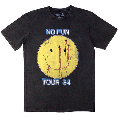 MOTLEY CRUE モトリークルー (来日 40周年 ) - No Fun Tour '84 / バックプリントあり / Stone Wash / Tシャツ / メンズ 【公式 / オフィシャル】