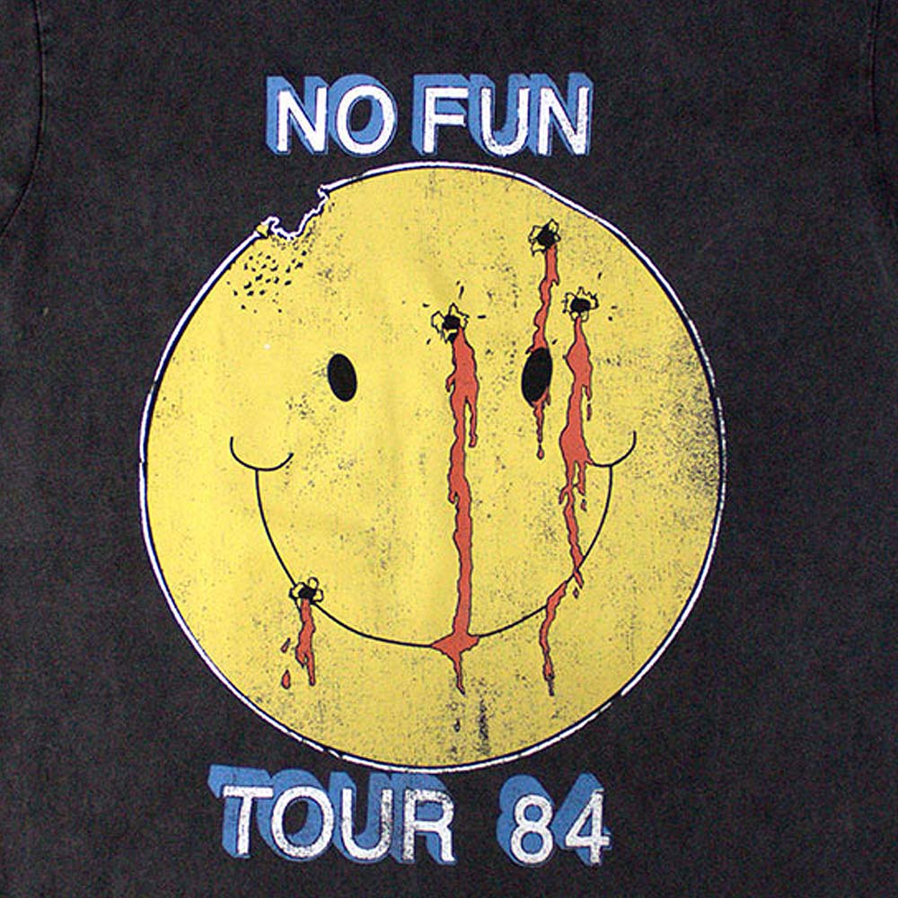 MOTLEY CRUE モトリークルー (結成 45周年 ) - No Fun Tour '84 / バックプリントあり / Stone Wash / Tシャツ / メンズ