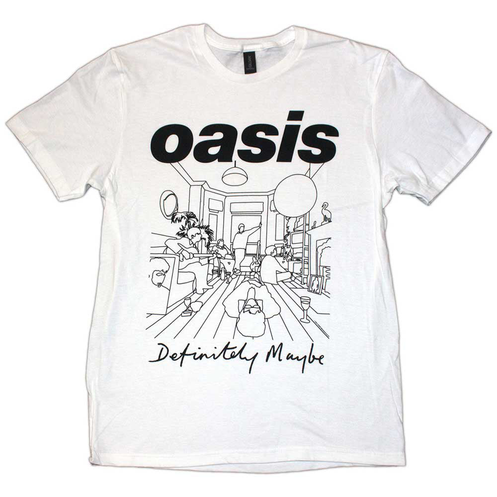 OASIS オアシス (10月 来日 記念 ) - Definitely Maybe Line Drawing / Tシャツ / メンズ 【公式 / オフィシャル】