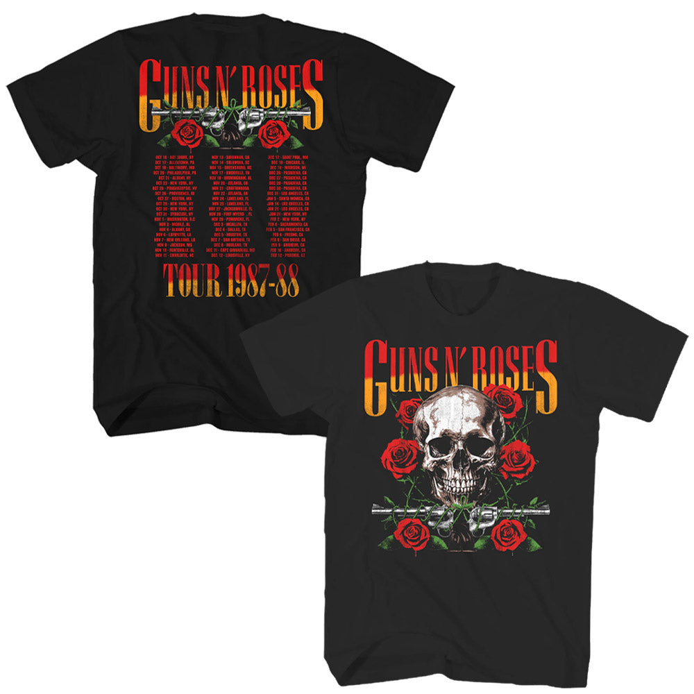 GUNS N ROSES ガンズアンドローゼズ (5月 来日 記念 ) - 1987-88 TOUR / バックプリントあり / Tシャツ / メンズ 【公式 / オフィシャル】