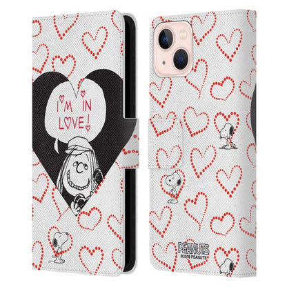 PEANUTS スヌーピー (コミック誕生 75周年 ) - Peppermint Patty In Love レザー手帳型 / Apple iPhoneケース 【公式 / オフィシャル】