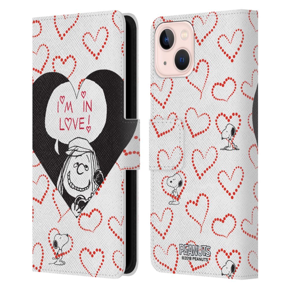 PEANUTS スヌーピー (コミック誕生 75周年 ) - Peppermint Patty In Love レザー手帳型 / Apple iPhoneケース 【公式 / オフィシャル】