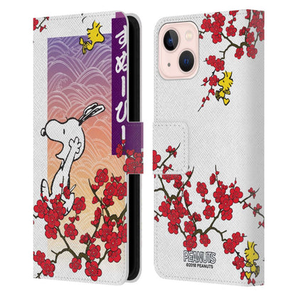 PEANUTS - (コミック誕生 75周年 ) - Cherry Blossoms 2 レザー手帳型