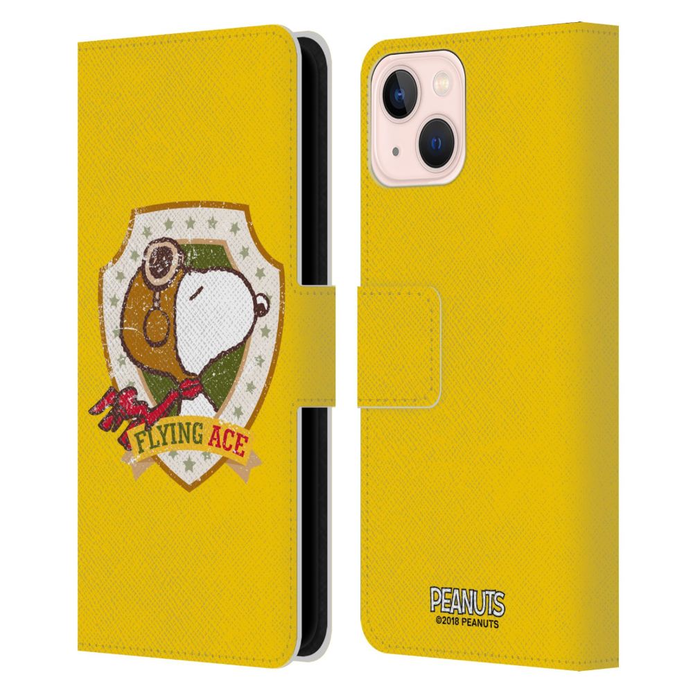 PEANUTS スヌーピー - Flying Ace レザー手帳型 / Apple iPhoneケース - PGS