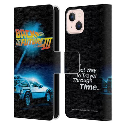 BACK TO THE FUTURE バックトゥザフューチャー (劇場公開 40周年 ) - III Key Art / Time Travel レザー手帳型 / Apple iPhoneケース 【公式 / オフィシャル】