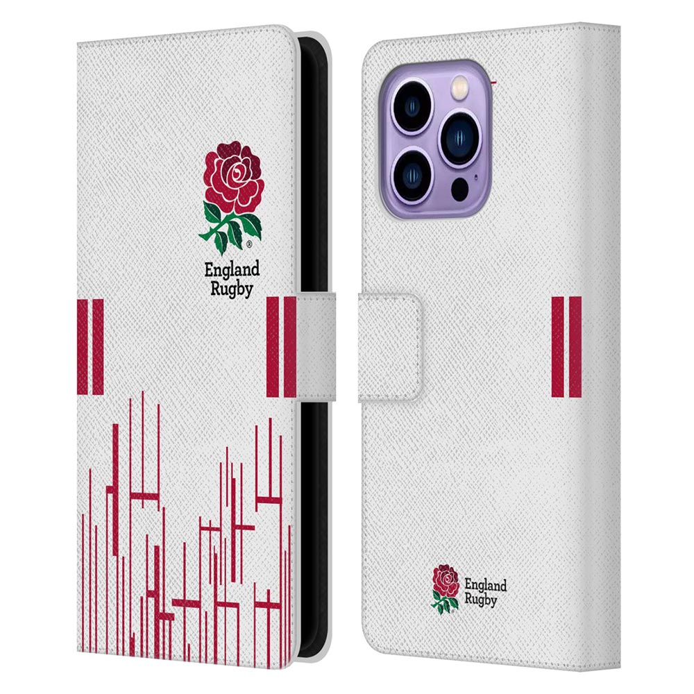ENGLAND RUGBY ラグビーイングランド - 2022/23 Crest Kit / Home レザー手帳型 / Apple iPhoneケース - PGS