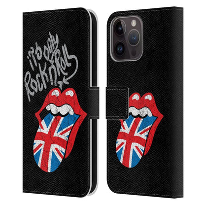 ROLLING STONES ローリングストーンズ - Only Rock And Roll Distressed レザー手帳型 / Apple iPhoneケース - PGS
