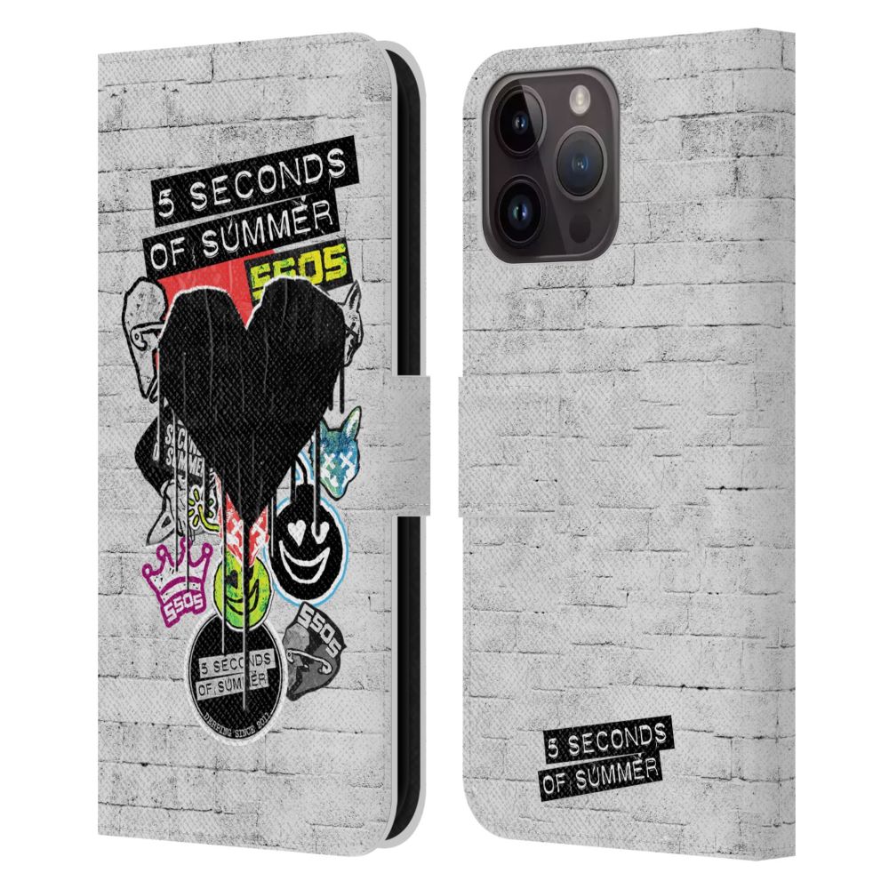 5 SECONDS OF SUMMER - Sticker Bomb / Blackheart レザー手帳型