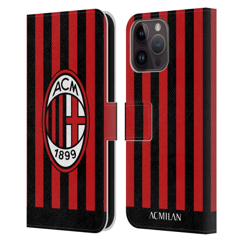 AC MILAN ACミラン (創設 125年 ) - 2022/23 / Home Kit レザー手帳型 / Apple iPhoneケース 【公式 / オフィシャル】