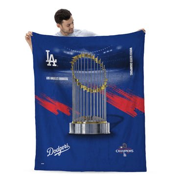 LOS ANGELES DODGERS（MLB） ロサンゼルスドジャース - 2024 MLB World Series Champs Champs Silk Touch Throw Blanket 50X60 Inches / 寝具