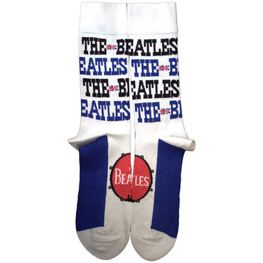 THE BEATLES ビートルズ (結成 65周年 ) - Budokan Poster & Drum Logo / ソックス / メンズ 【公式 / オフィシャル】