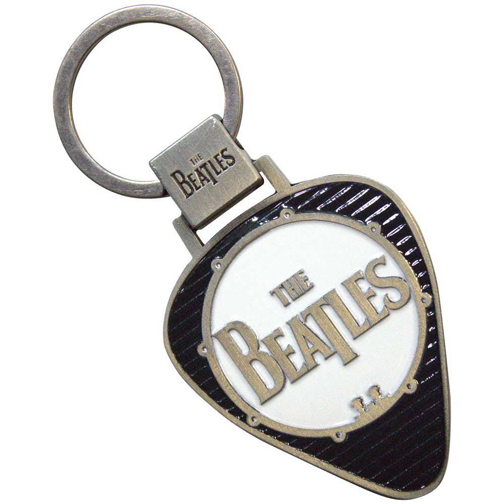 THE BEATLES ビートルズ (結成 65周年 ) - Drum Logo Plectrum / キーホルダー 【公式 / オフィシャル】
