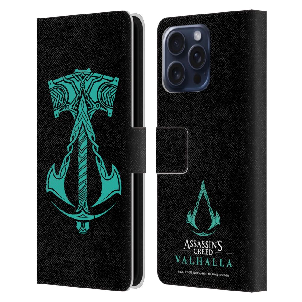 ASSASSINS CREED アサシンクリード - Valhalla Symbols And Patterns / ACV Hammer And Crest 1 レザー手帳型 / Apple iPhoneケース 【公式 / オフィシャル】