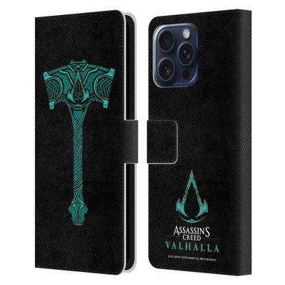 ASSASSINS CREED アサシンクリード - Valhalla Symbols And Patterns / ACV Hammer And Crest 2 レザー手帳型 / Apple iPhoneケース 【公式 / オフィシャル】