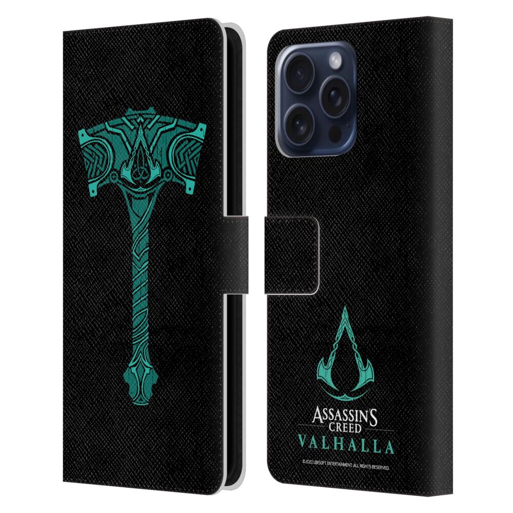 ASSASSINS CREED アサシンクリード - Valhalla Symbols And Patterns / ACV Hammer And Crest 2 レザー手帳型 / Apple iPhoneケース 【公式 / オフィシャル】