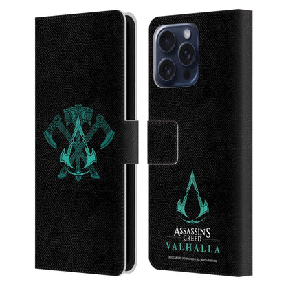 ASSASSINS CREED アサシンクリード - Valhalla Symbols And Patterns / ACV Weapons レザー手帳型 / Apple iPhoneケース 【公式 / オフィシャル】
