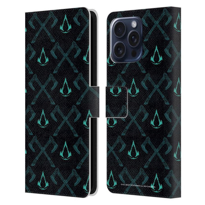 ASSASSINS CREED アサシンクリード - Valhalla Symbols And Patterns / ACV Pattern 1 レザー手帳型 / Apple iPhoneケース 【公式 / オフィシャル】