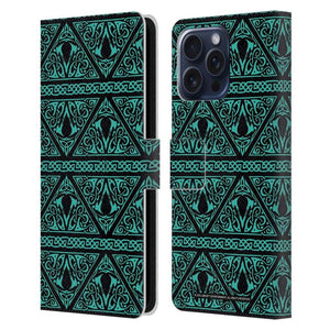 ASSASSINS CREED アサシンクリード - Valhalla Symbols And Patterns / ACV Pattern 2 レザー手帳型 / Apple iPhoneケース - PGS