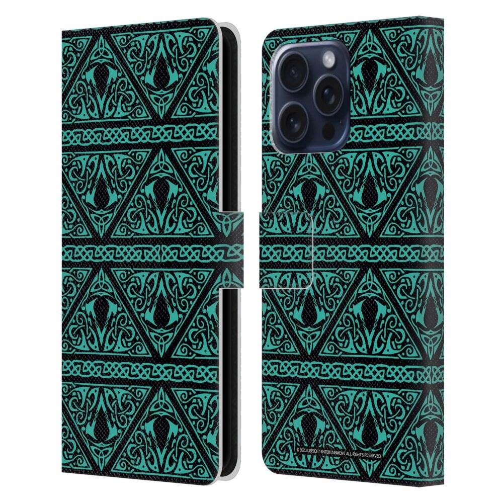 ASSASSINS CREED アサシンクリード - Valhalla Symbols And Patterns / ACV Pattern 2 レザー手帳型 / Apple iPhoneケース 【公式 / オフィシャル】