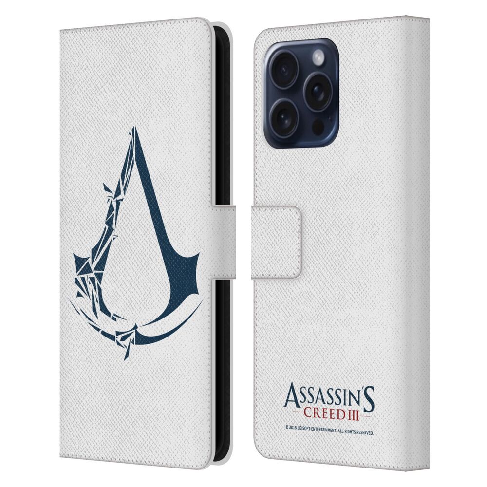 ASSASSINS CREED アサシンクリード - III Logos / Geometric レザー手帳型 / Apple iPhoneケース 【公式 / オフィシャル】