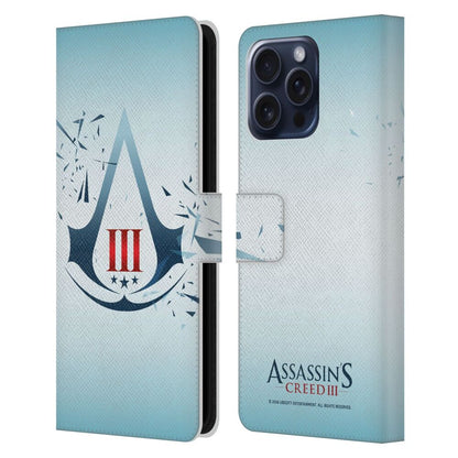 ASSASSINS CREED アサシンクリード - III Logos / Geometric 2 レザー手帳型 / Apple iPhoneケース 【公式 / オフィシャル】