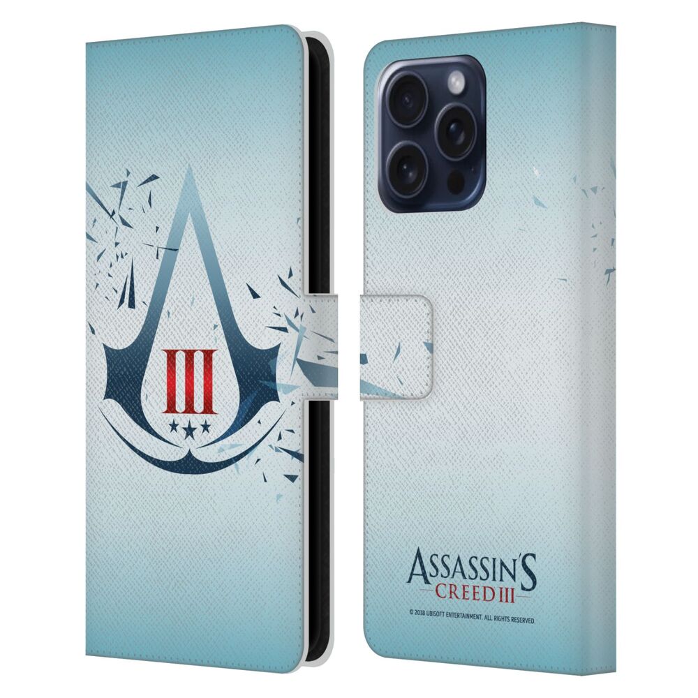 ASSASSINS CREED アサシンクリード - III Logos / Geometric 2 レザー手帳型 / Apple iPhoneケース 【公式 / オフィシャル】