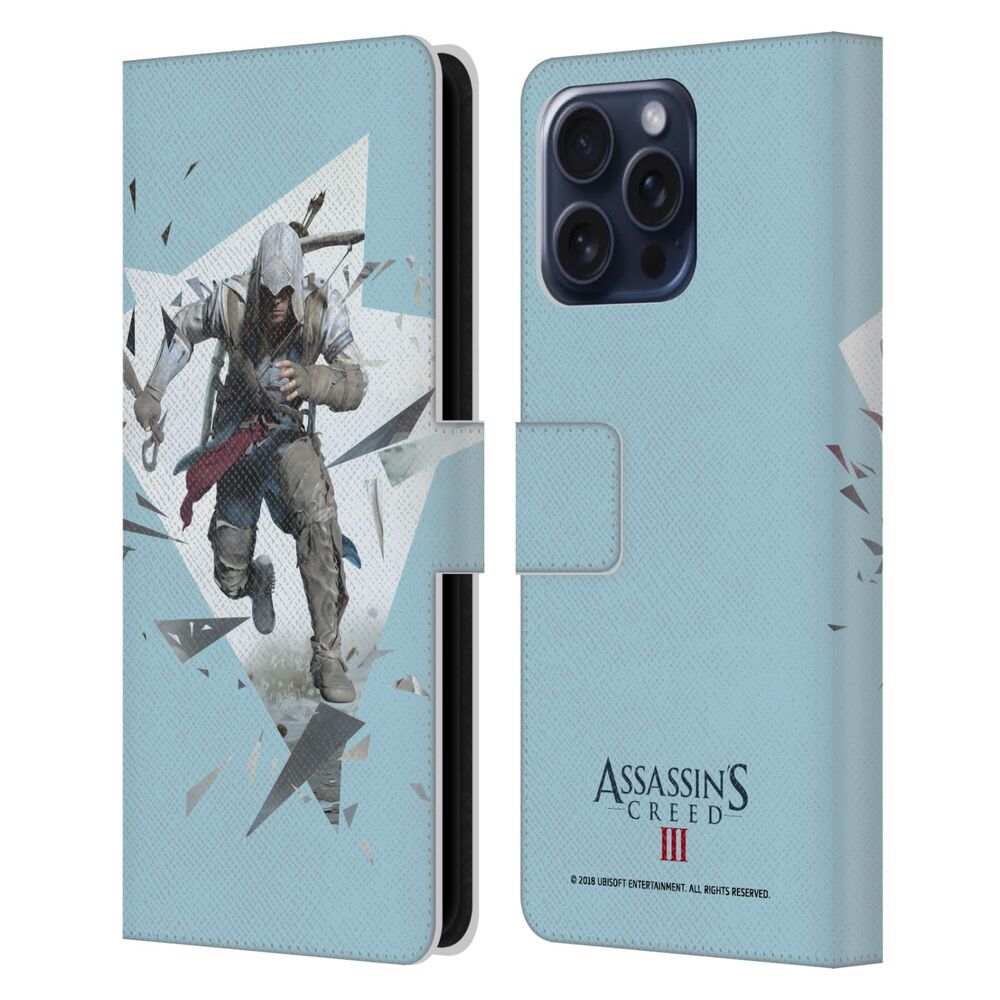 ASSASSINS CREED アサシンクリード - III Connor / Run レザー手帳型 / Apple iPhoneケース 【公式 / オフィシャル】