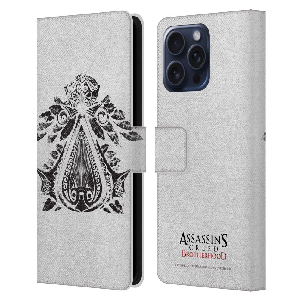ASSASSINS CREED アサシンクリード - Brotherhood Logo / Crest レザー手帳型 / Apple iPhoneケース 【公式 / オフィシャル】