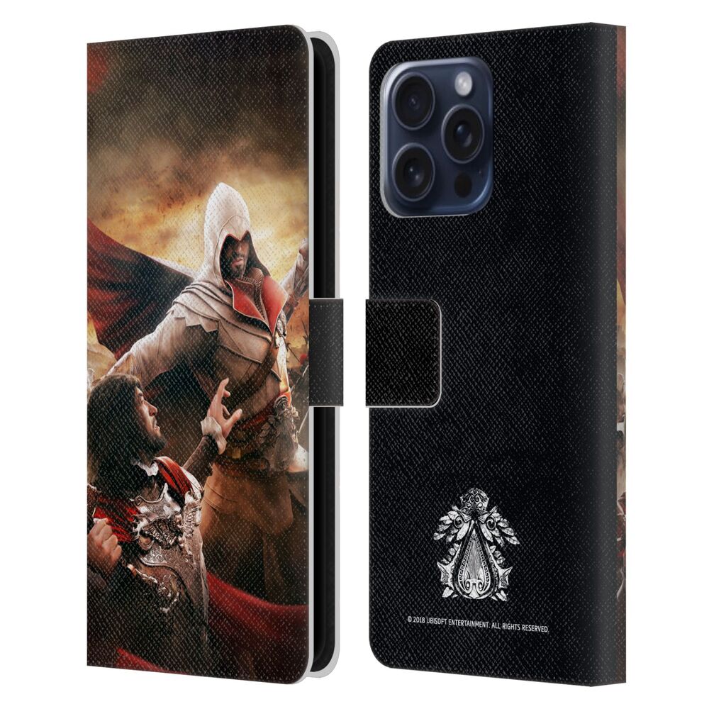 ASSASSINS CREED アサシンクリード - Brotherhood Key Art / Ezio Battle レザー手帳型 / Apple iPhoneケース 【公式 / オフィシャル】