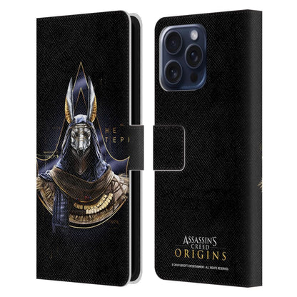 ASSASSINS CREED アサシンクリード - Origins Character Art / Hetepi レザー手帳型 / Apple iPhoneケース 【公式 / オフィシャル】