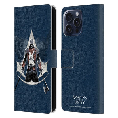 ASSASSINS CREED アサシンクリード - Unity Character Art / Arno Dorian Crest レザー手帳型 / Apple iPhoneケース 【公式 / オフィシャル】