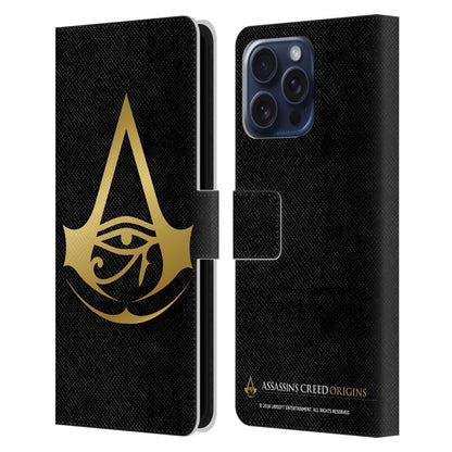 ASSASSINS CREED アサシンクリード - Origins Crests / Plain レザー手帳型 / Apple iPhoneケース 【公式 / オフィシャル】