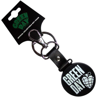 GREEN DAY グリーンデイ - Stacked Logo & Grenade Circle / キーホルダー