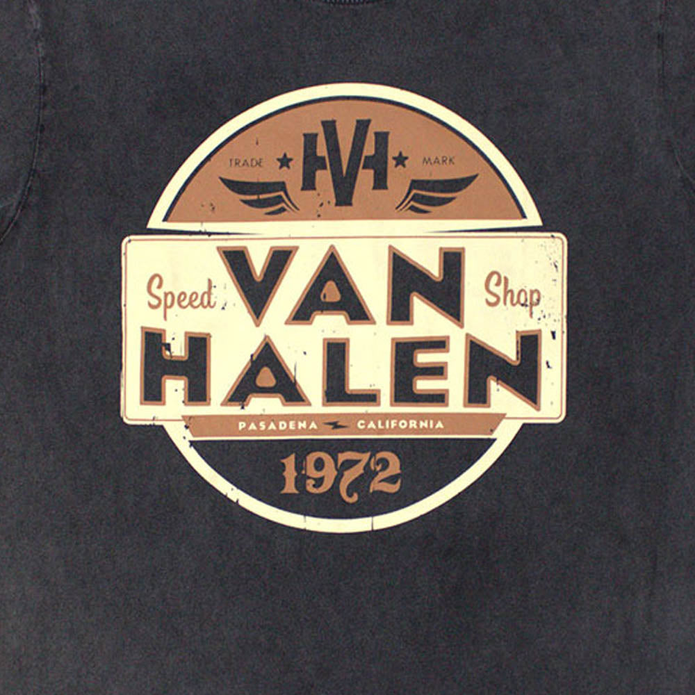 VAN HALEN ヴァンヘイレン (エドワード生誕 70周年 ) - Speed Shop / Stone Wash / Tシャツ / メンズ 【公式 / オフィシャル】