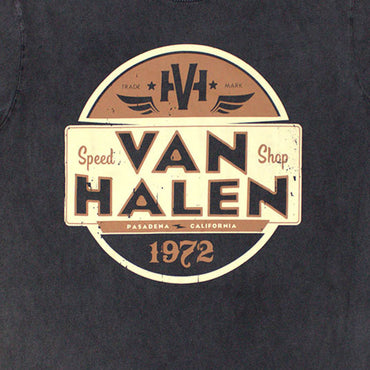 VAN HALEN ヴァンヘイレン (エドワード生誕 70周年 ) - Speed Shop / Stone Wash / Tシャツ / メンズ 【公式 / オフィシャル】