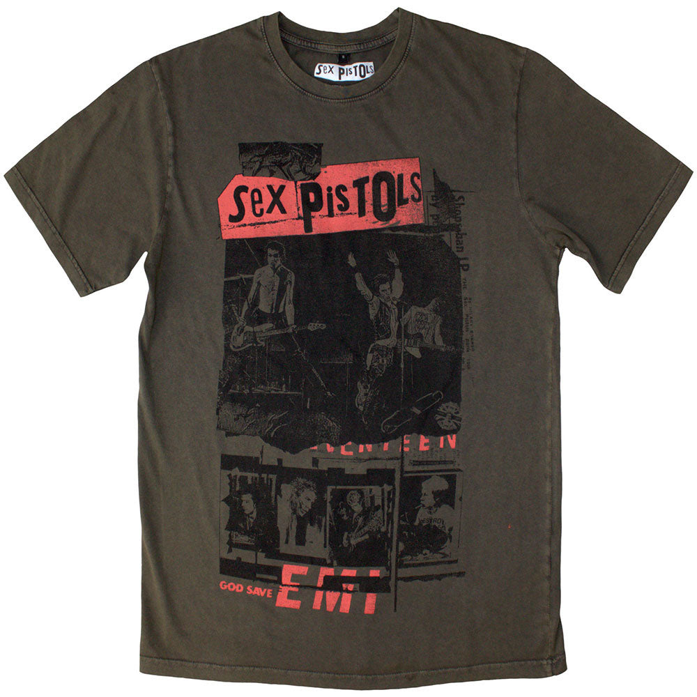 SEX PISTOLS - Photo Collage / Stone Wash