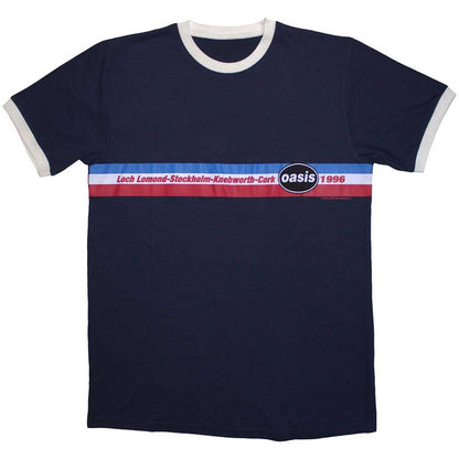 OASIS - (10月 来日 記念 ) - 1996 Tour Horizontal Stripes Ringer / リンガー