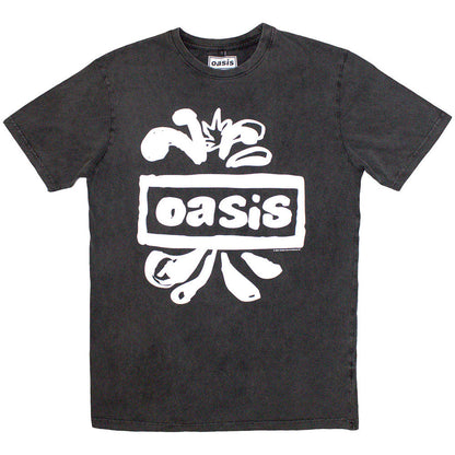 OASIS オアシス (10月 来日 記念 ) - Logo Splat / Stone Wash / Tシャツ / メンズ 【公式 / オフィシャル】