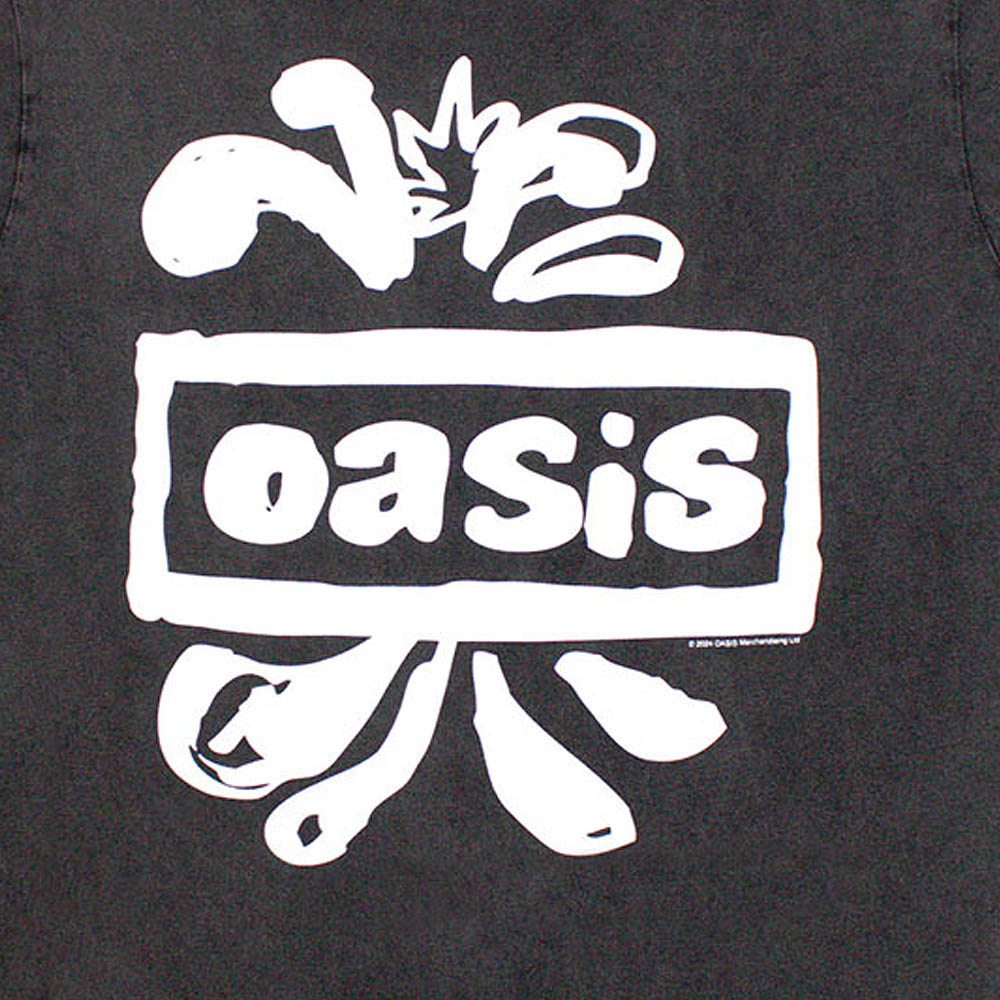 OASIS オアシス (10月 来日 記念 ) - Logo Splat / Stone Wash / Tシャツ / メンズ 【公式 / オフィシャル】
