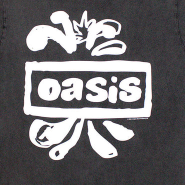 OASIS オアシス (10月 来日 記念 ) - Logo Splat / Stone Wash / Tシャツ / メンズ 【公式 / オフィシャル】