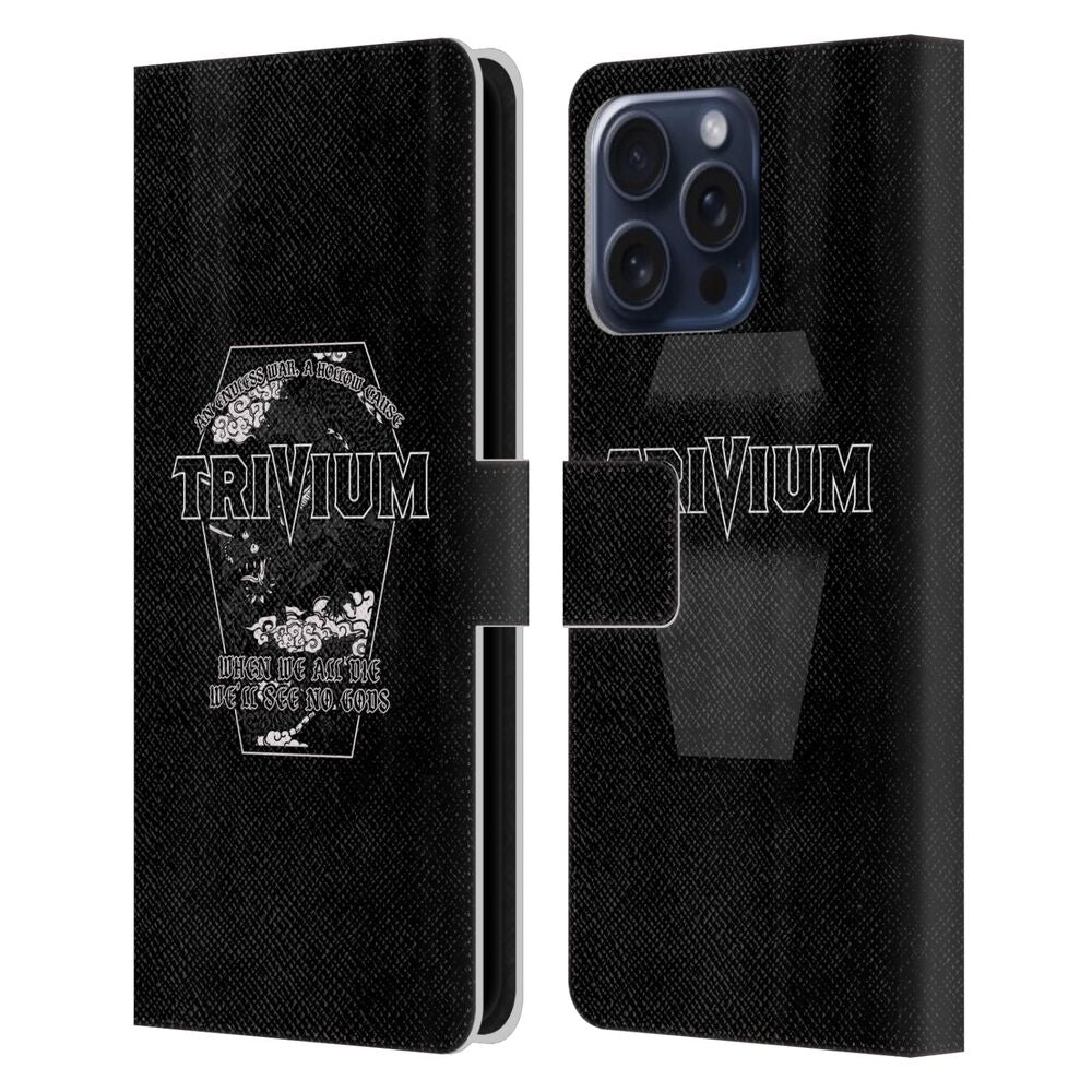 TRIVIUM トリヴィアム - Graphics / No Gods レザー手帳型 / Apple iPhoneケース 【公式 / オフィシャル】