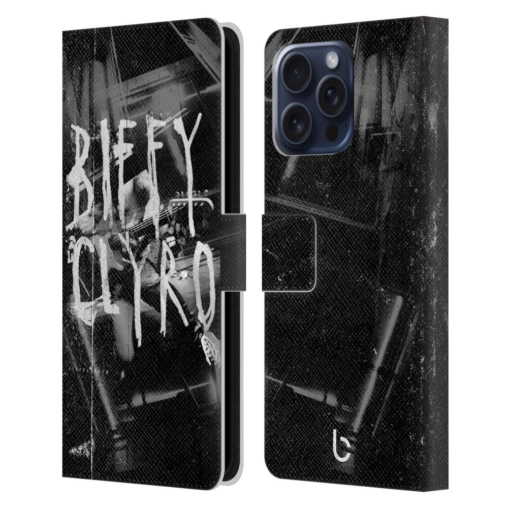BIFFY CLYRO ビッフィクライロ - Graphics / Black White レザー手帳型 / Apple iPhoneケース 【公式 / オフィシャル】