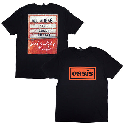 OASIS オアシス (10月 来日 記念 ) - Definitely Maybe AAA Pass / バックプリントあり / Tシャツ / メンズ 【公式 / オフィシャル】