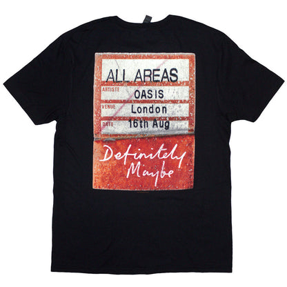 OASIS オアシス (10月 来日 記念 ) - Definitely Maybe AAA Pass / バックプリントあり / Tシャツ / メンズ 【公式 / オフィシャル】