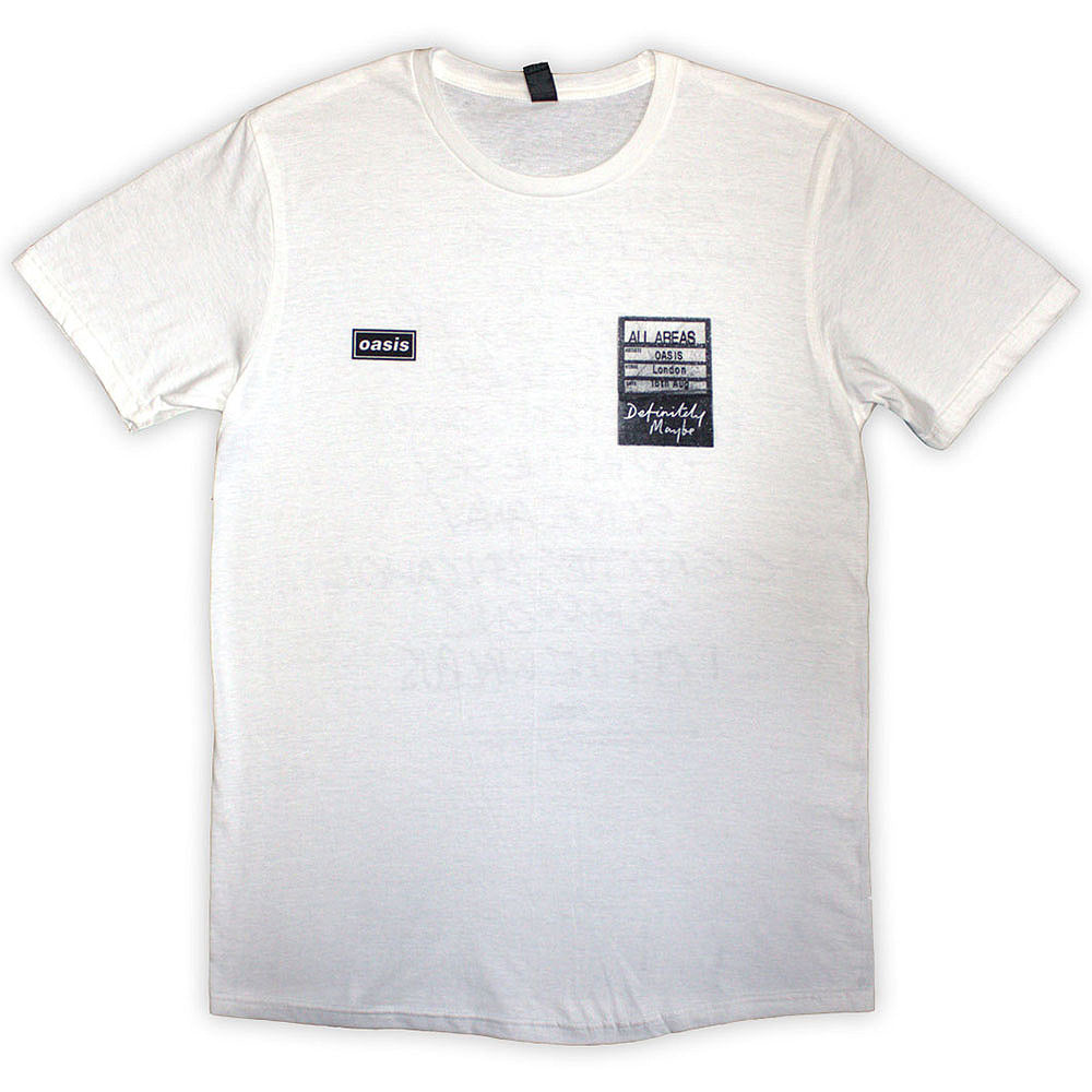 OASIS オアシス (10月 来日 記念 ) - Definitely Maybe AAA Setlist / バックプリントあり / Tシャツ / メンズ 【公式 / オフィシャル】