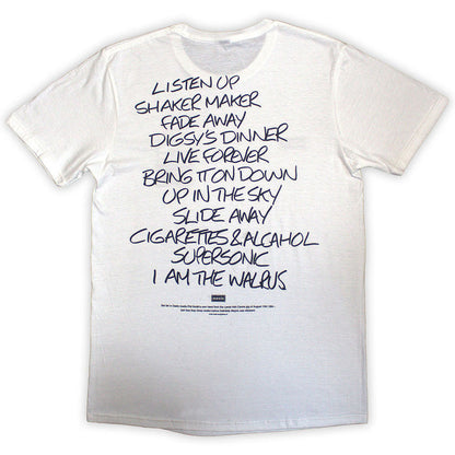 OASIS オアシス (10月 来日 記念 ) - Definitely Maybe AAA Setlist / バックプリントあり / Tシャツ / メンズ 【公式 / オフィシャル】